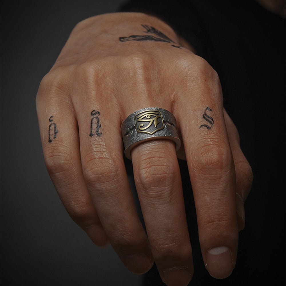 Kailash Way Copper Eye of Horus Protection Healing Ring