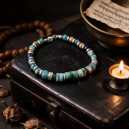 Kailash Way Turquoise Beaded Bracelet For Men And Women