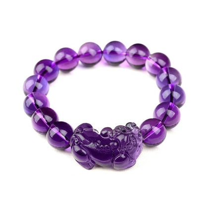 Kailash Way Amethyst Pixiu Clarity Wealth Bracelet