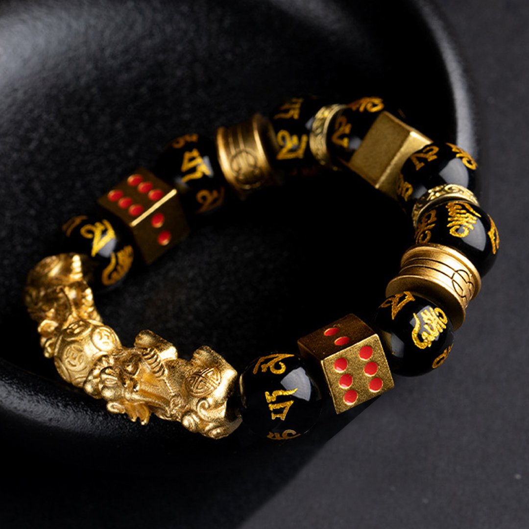 Kailash Way Black Obsidian Pixiu Prosperity Protection Bracelet