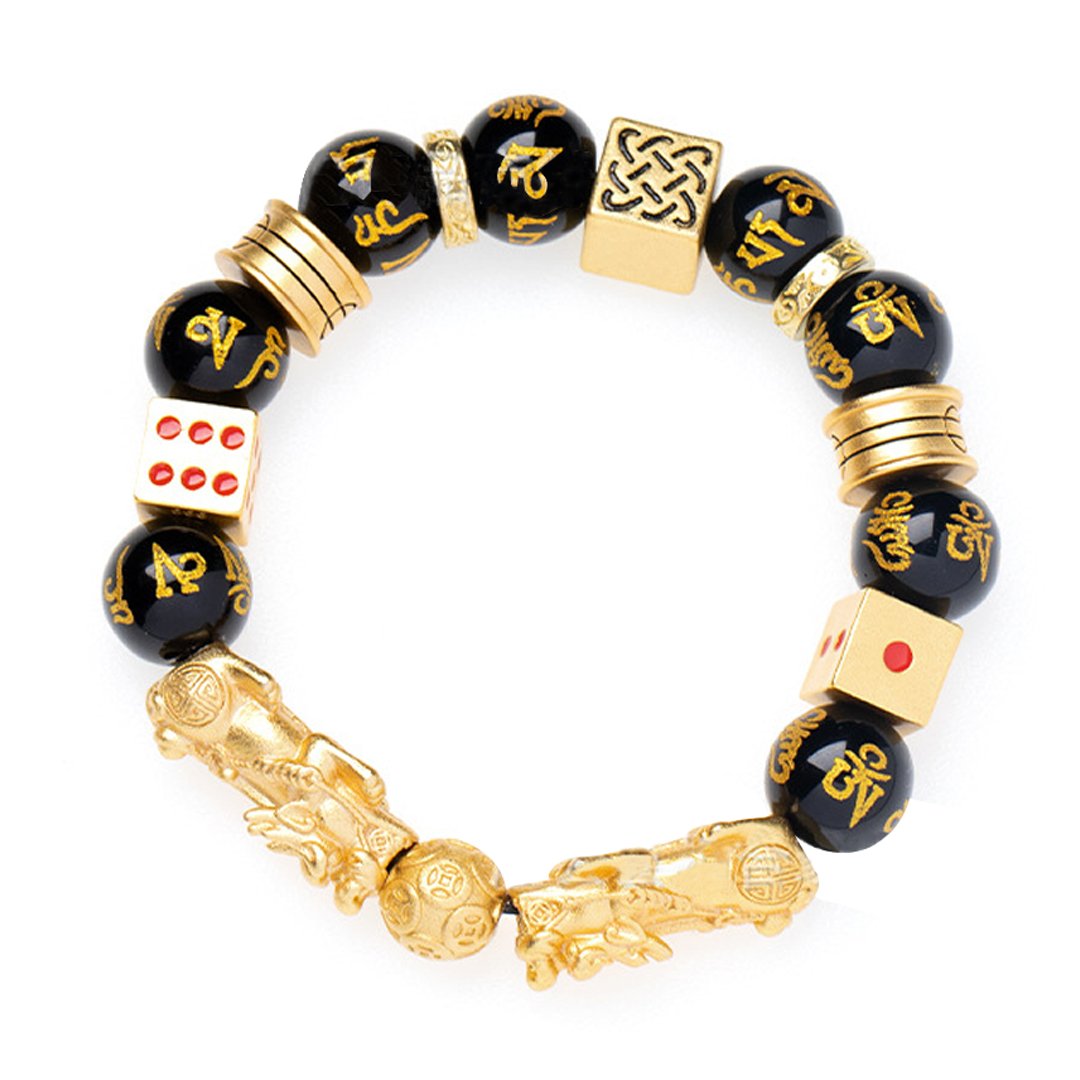 Kailash Way Black Obsidian Pixiu Prosperity Protection Bracelet