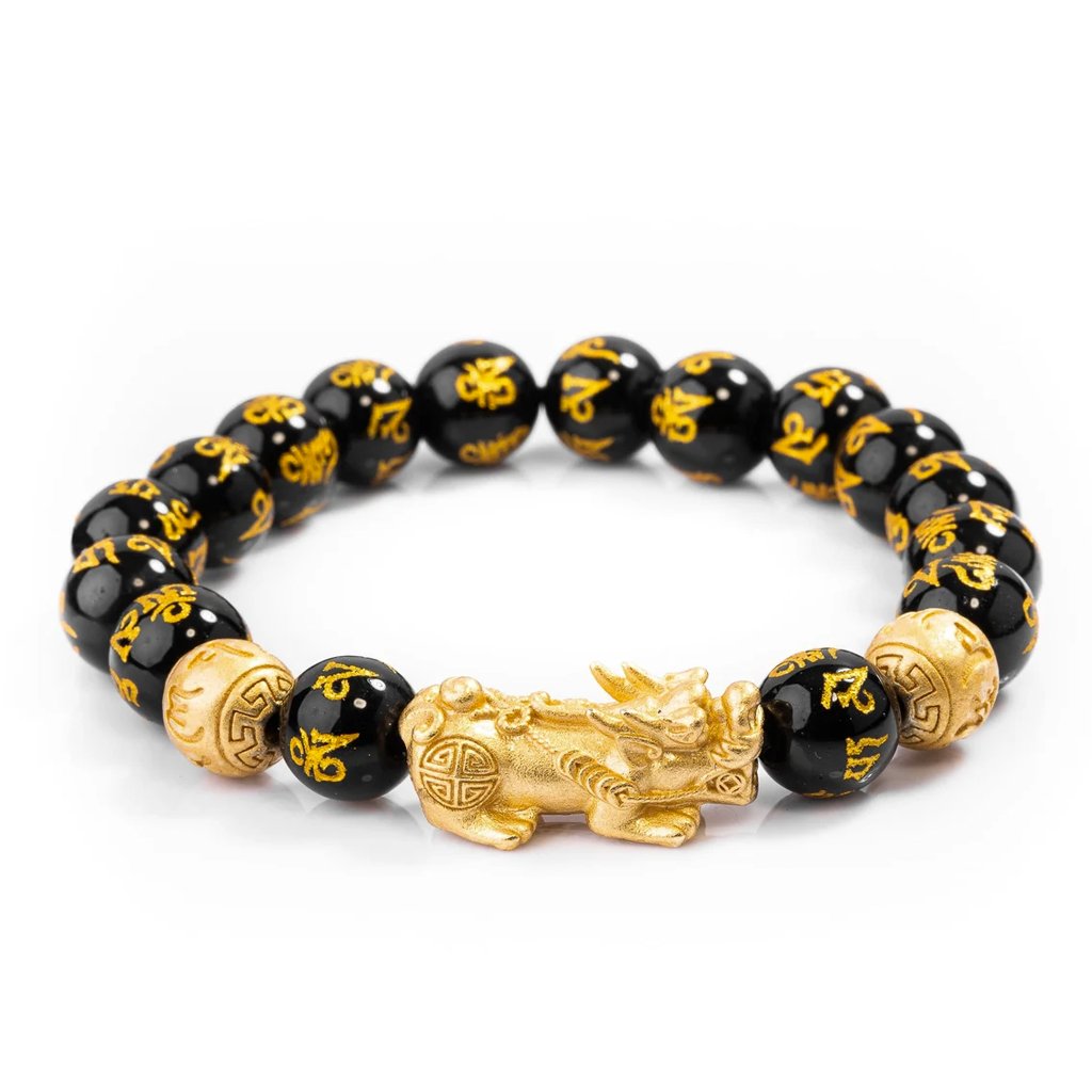 Kailash Way Black Obsidian Pi Xiu Prosperity Luck Bracelet