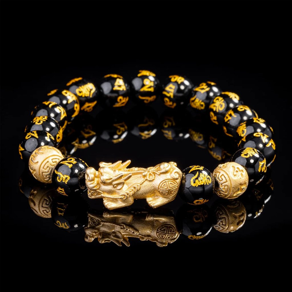 Kailash Way Black Obsidian Pi Xiu Prosperity Luck Bracelet