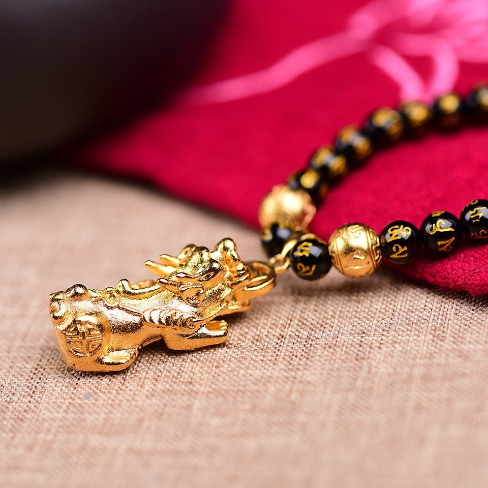 Kailash Way Obsidian Wealth Protection Balance Necklace