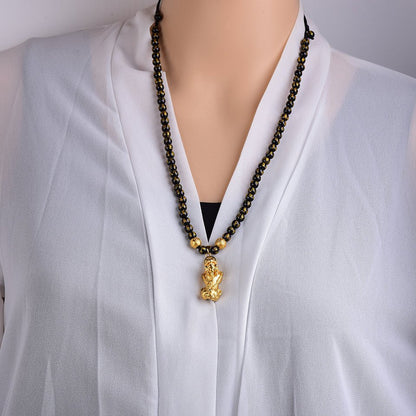 Kailash Way Obsidian Wealth Protection Balance Necklace