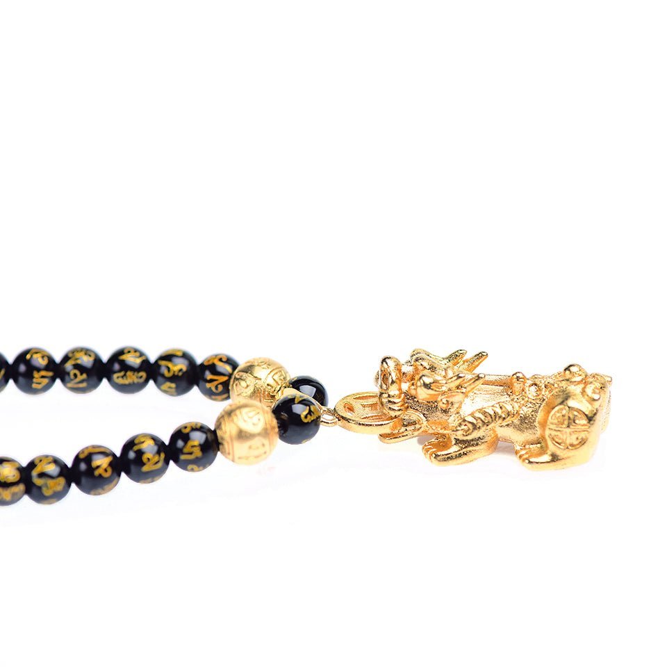 Kailash Way Obsidian Wealth Protection Balance Necklace