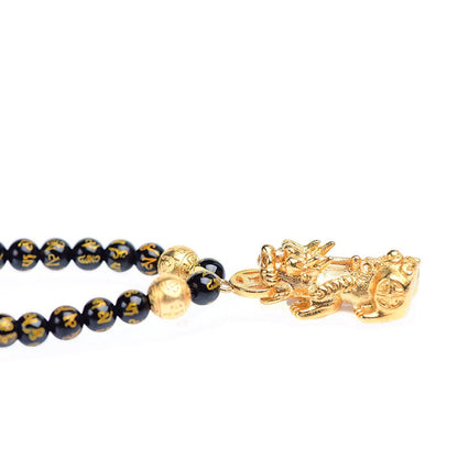 Kailash Way Obsidian Wealth Protection Balance Necklace