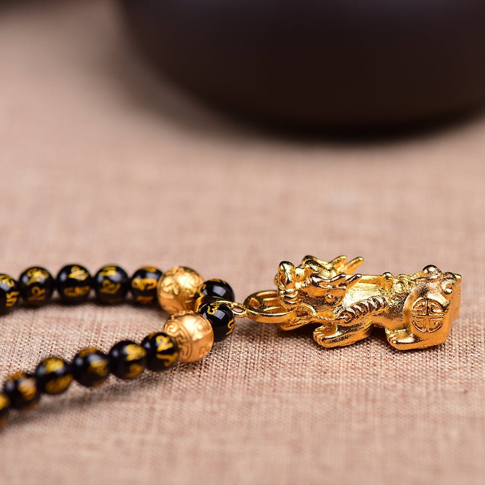 Kailash Way Obsidian Wealth Protection Balance Necklace