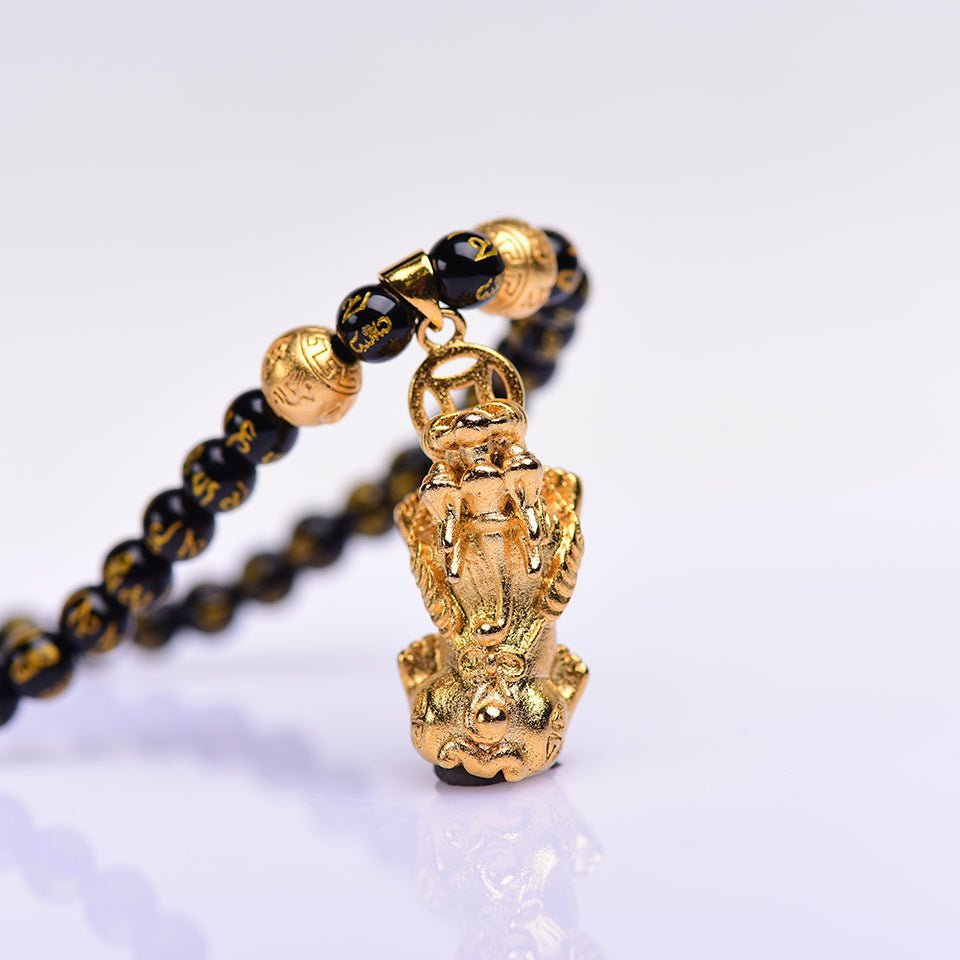 Kailash Way Obsidian Wealth Protection Balance Necklace