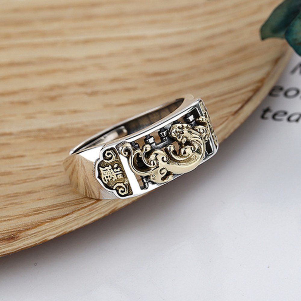 Kailash Way Feng Shui Pixiu Wealth Protection Ring
