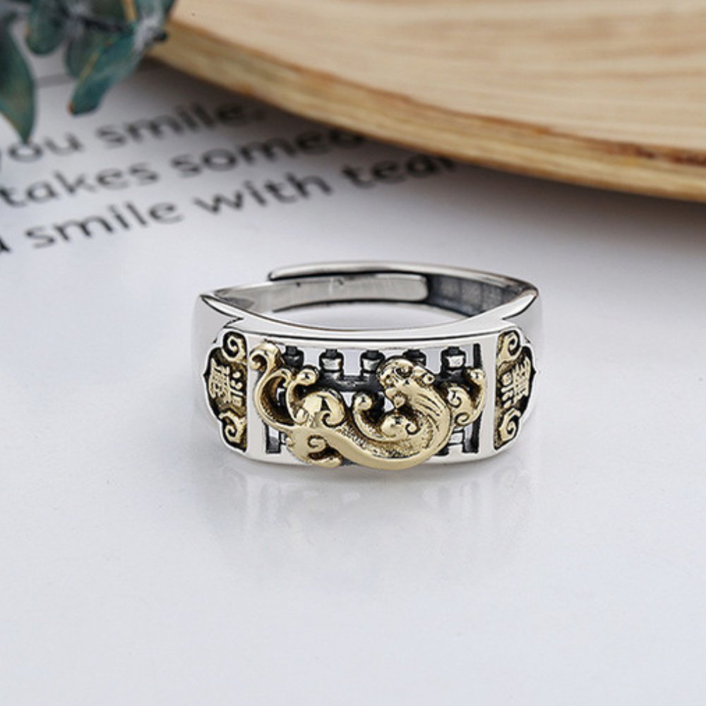 Kailash Way Feng Shui Pixiu Wealth Protection Ring