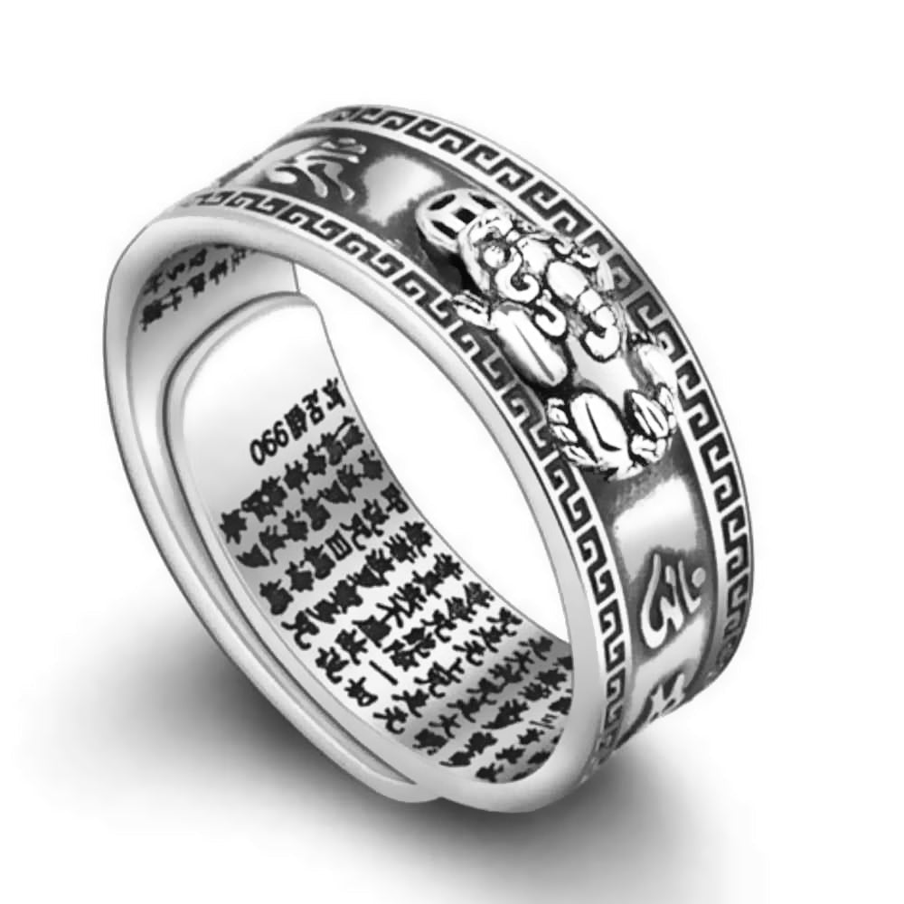 Kailash Way Mantra Pixiu Wealth Protection Ring