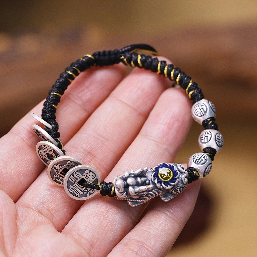 Kailash Way Five Emperor Coins Pixiu Prosperity Protection Bracelet