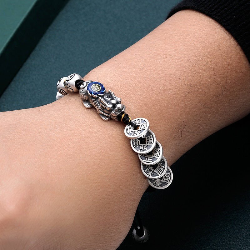 Kailash Way Five Emperor Coins Pixiu Prosperity Protection Bracelet