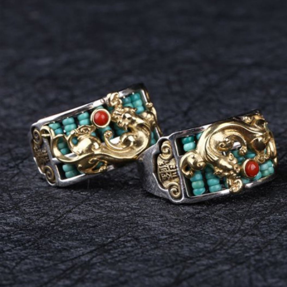 Kailash Way Silver Pixiu Prosperity Wealth Ring