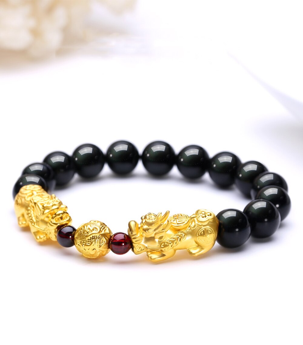 Kailash Way Black & Red Agate Pixiu Balance Positivity Bracelet