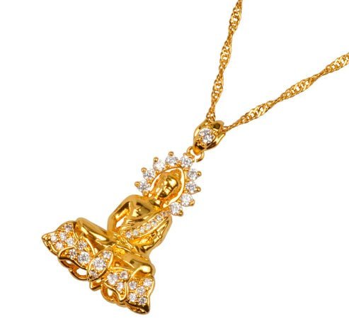 Kailash Way Peaceful Buddha Positive Energy Luck Necklace