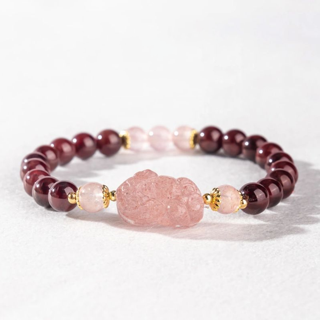 Kailash Way Rose Quartz Pixiu Love Vitality Harmony Bracelet