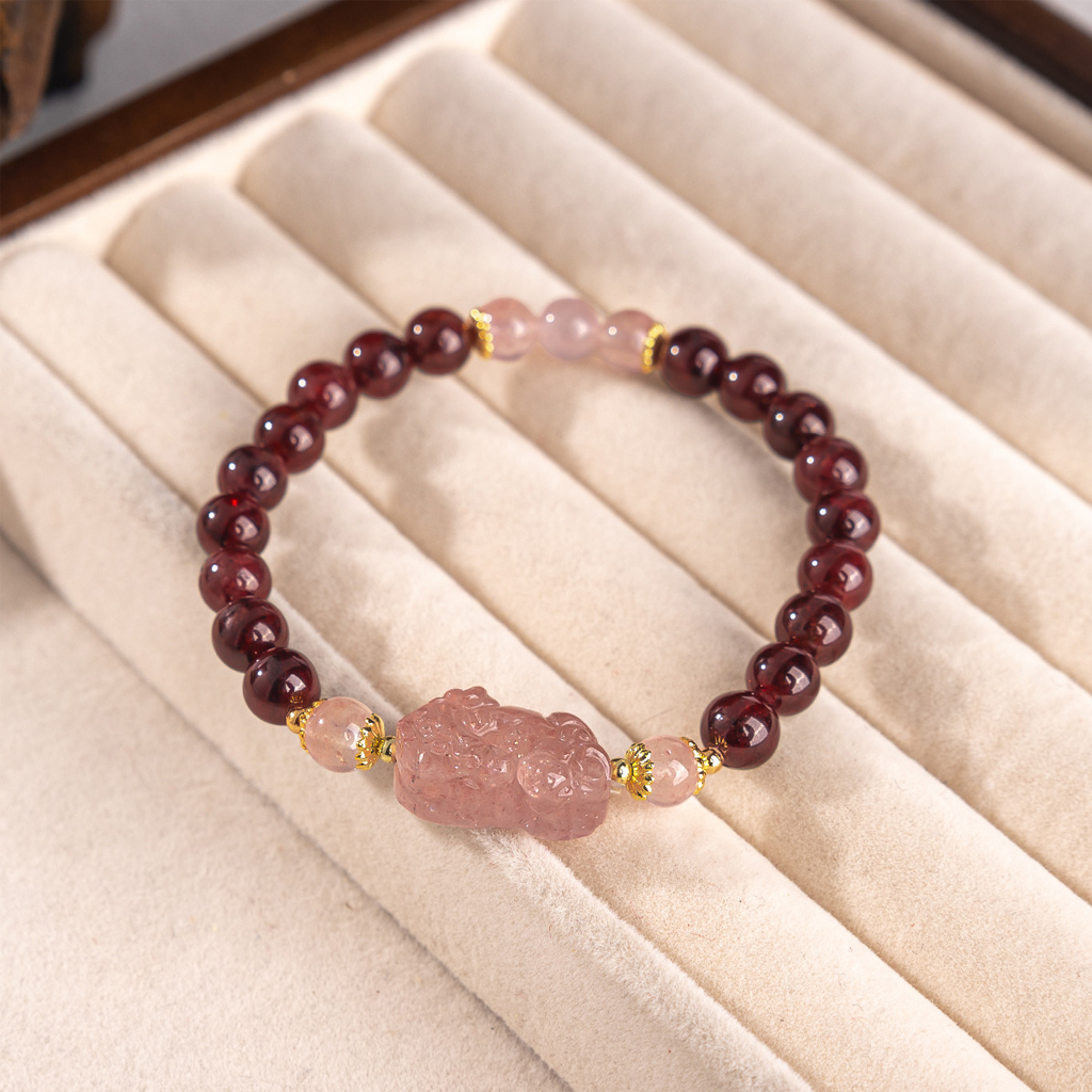 Kailash Way Rose Quartz Pixiu Love Vitality Harmony Bracelet