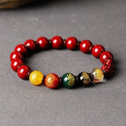 Kailash Way Cinnabar Pixiu Prosperity Wealth Bracelet