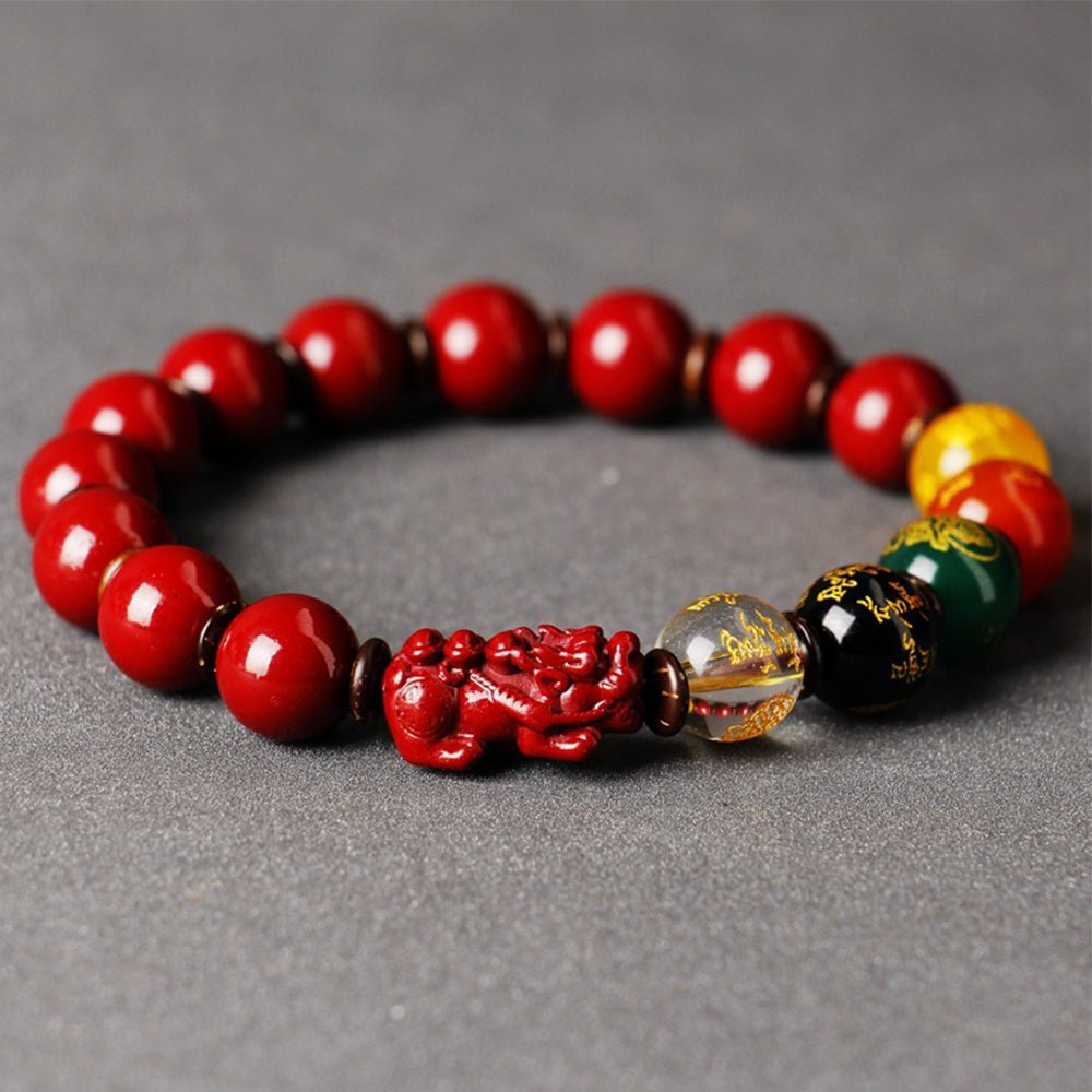 Kailash Way Cinnabar Pixiu Prosperity Wealth Bracelet