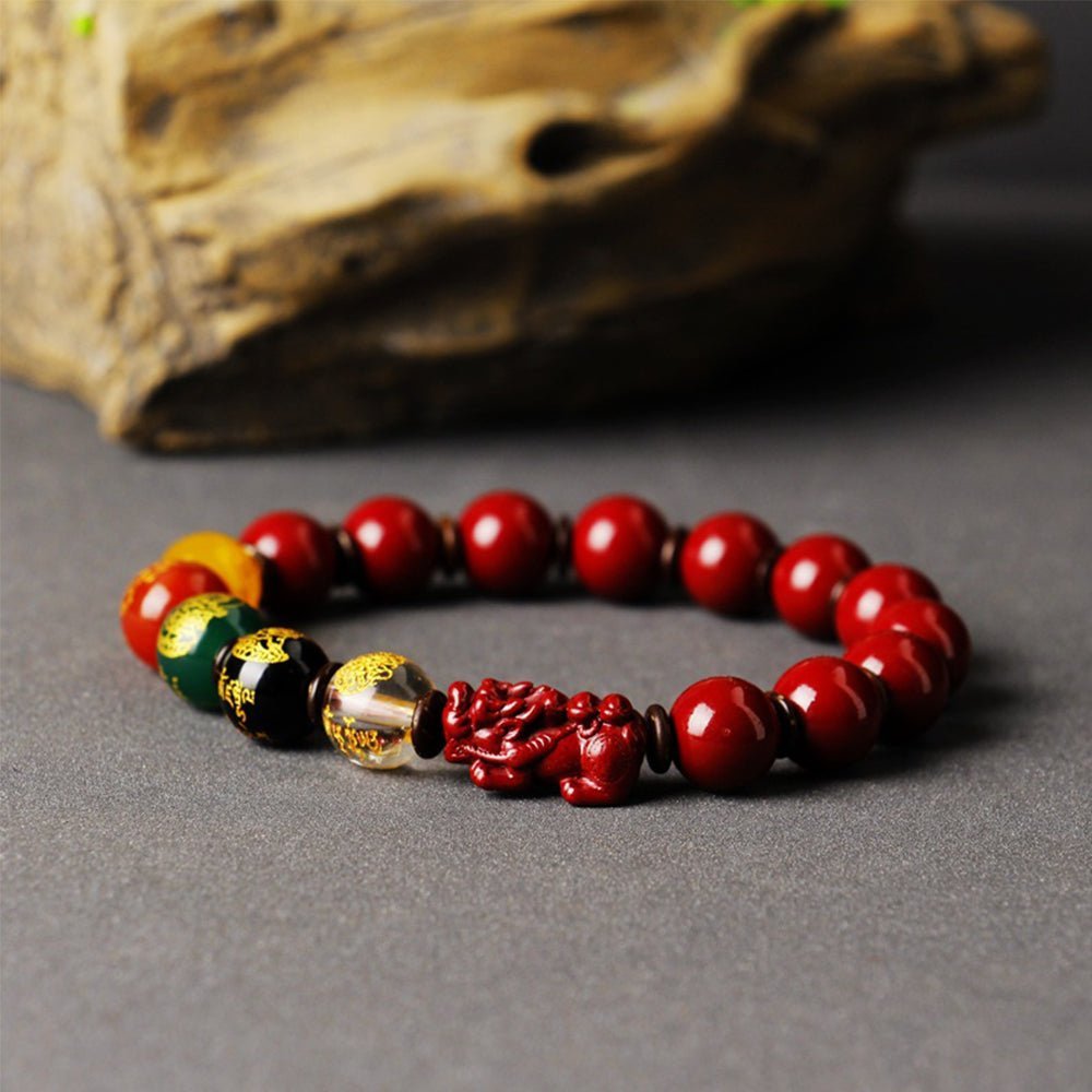 Kailash Way Cinnabar Pixiu Prosperity Wealth Bracelet