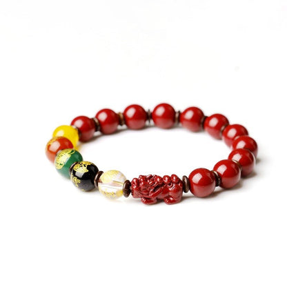 Kailash Way Cinnabar Pixiu Prosperity Wealth Bracelet