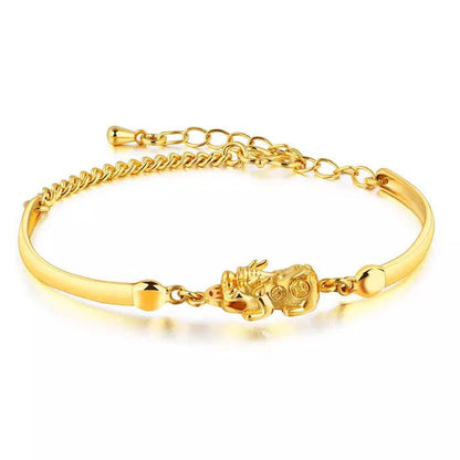 Kailash Way Gold Pixiu Prosperity Luck Bracelet