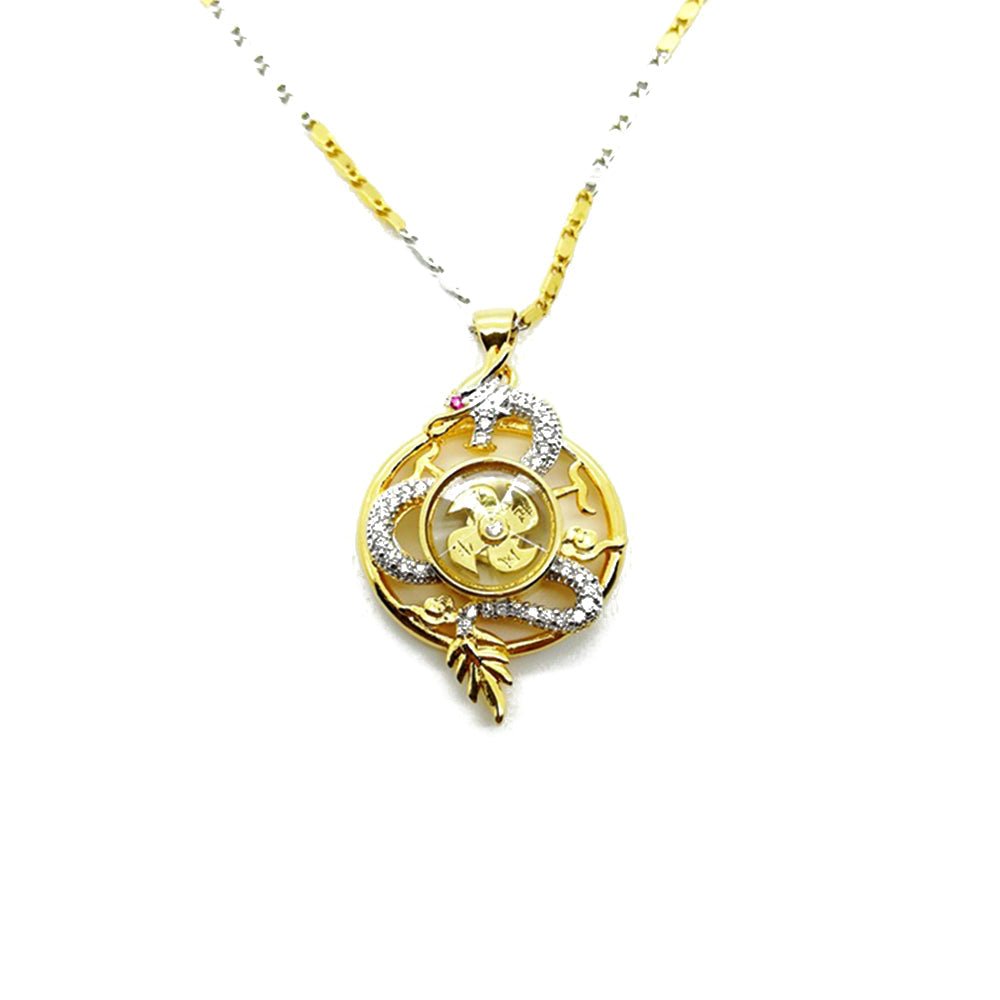 Kailash Way Gold Dragon Energy Prosperity Feng Shui Necklace