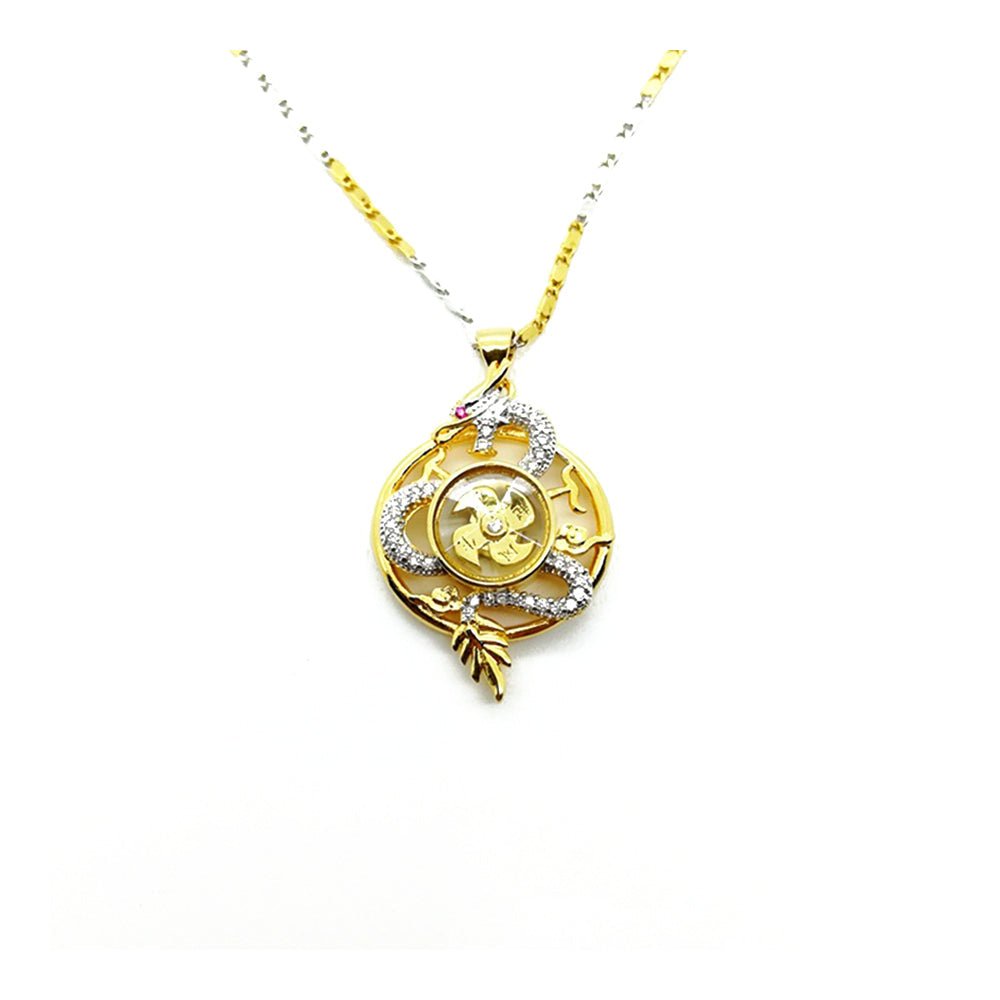 Kailash Way Gold Dragon Energy Prosperity Feng Shui Necklace