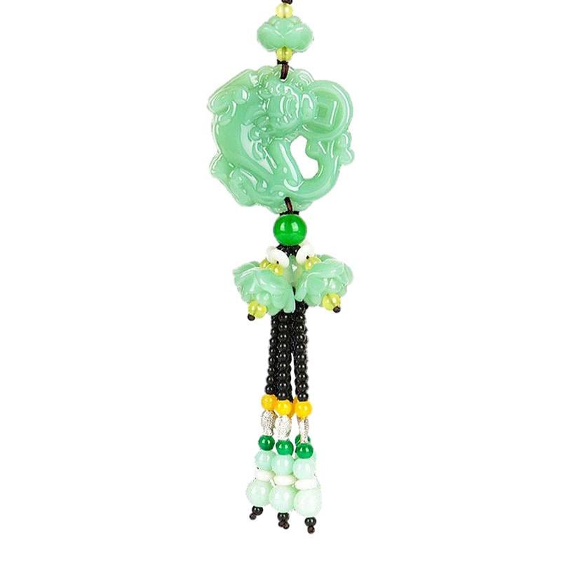 Kailash Way Jade Pixiu Prosperity & Protection Car Ornament