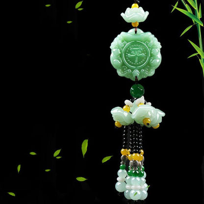 Kailash Way Jade Pixiu Prosperity & Protection Car Ornament
