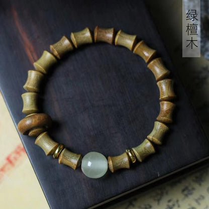 Kailash Way Green Sandalwood Jade Confidence Chakra Bracelet