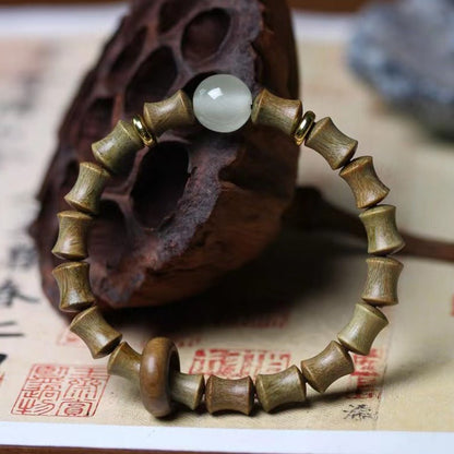Kailash Way Green Sandalwood Jade Confidence Chakra Bracelet
