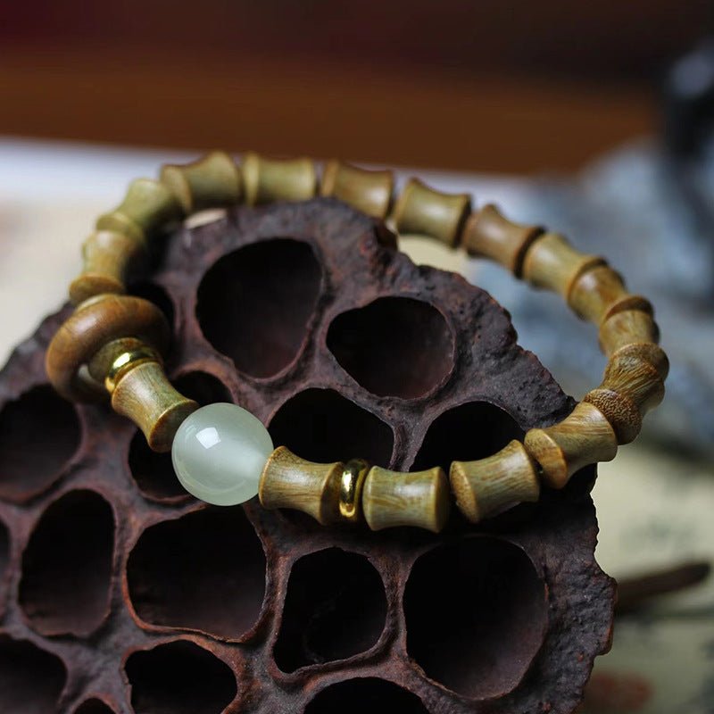 Kailash Way Green Sandalwood Jade Confidence Chakra Bracelet