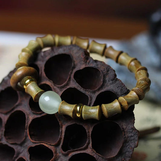 Kailash Way Green Sandalwood Jade Confidence Chakra Bracelet