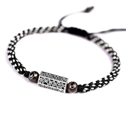 Kailash Way Silver Six Words Mantra Universal Harmony Bracelet