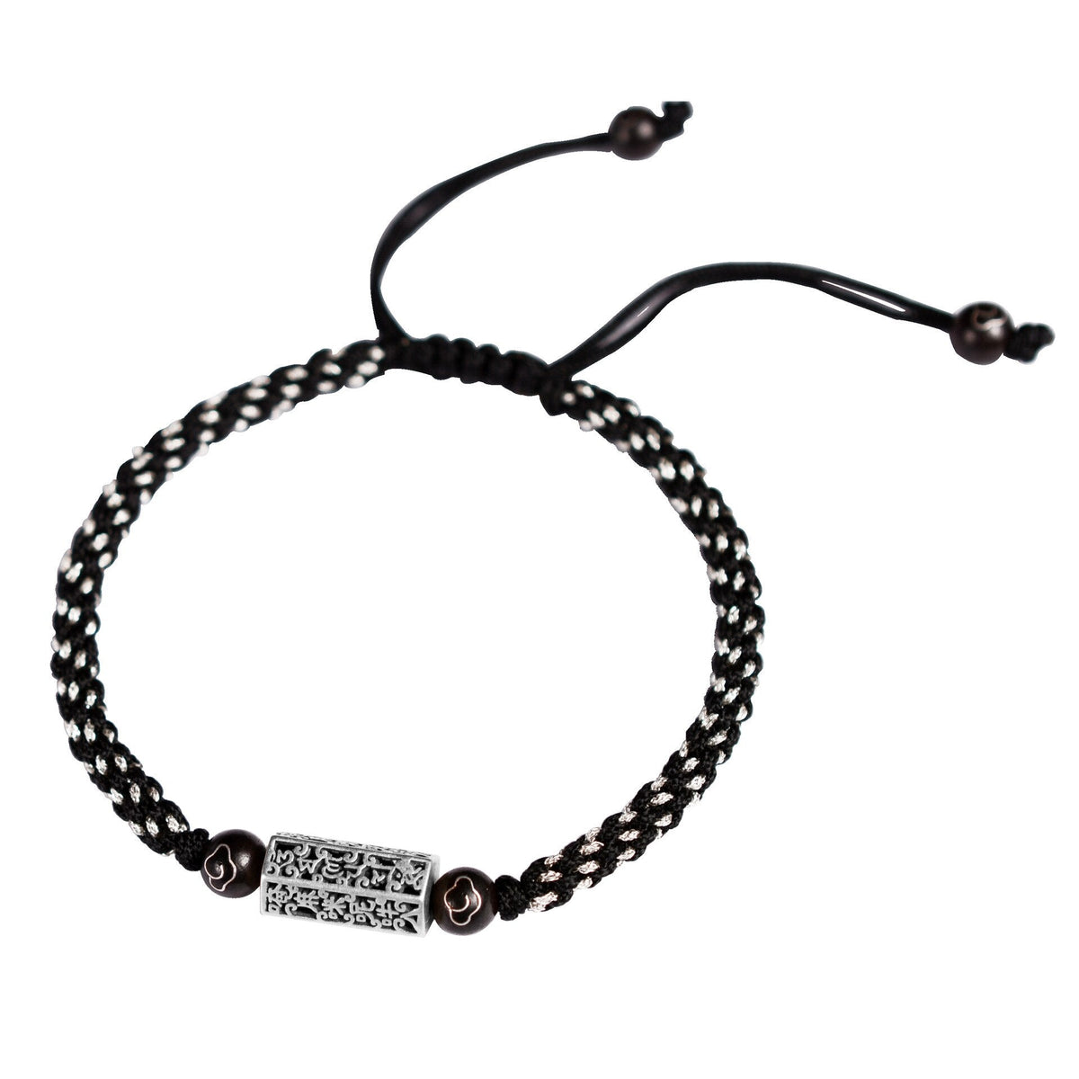 Kailash Way Silver Six Words Mantra Universal Harmony Bracelet