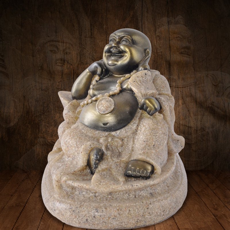 Kailash Way Resin Laughing Buddha Prosperity Peace Ornament