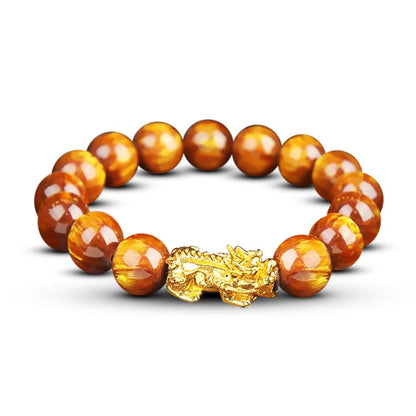 Kailash Way Tiger's Eye Pixiu Wealth Fortune Bracelet