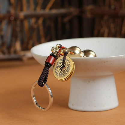 Kailash Way Brass Gourd Prosperity Protection Keychain