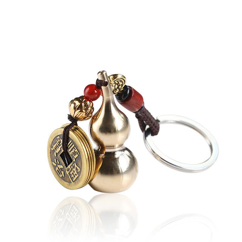 Kailash Way Brass Gourd Prosperity Protection Keychain