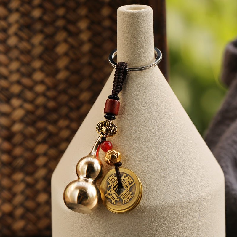 Kailash Way Brass Gourd Prosperity Protection Keychain