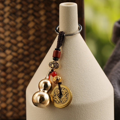 Kailash Way Brass Gourd Prosperity Protection Keychain