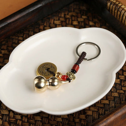 Kailash Way Brass Gourd Prosperity Protection Keychain