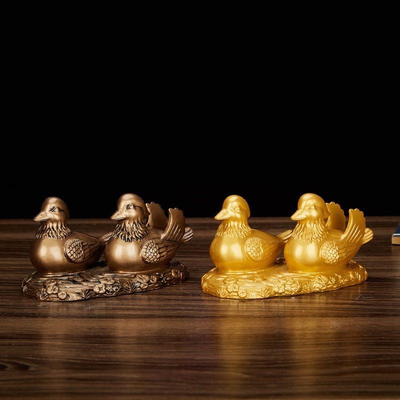 Kailash Way Resin Mandarin Duck Love Harmony Feng Shui Ornament
