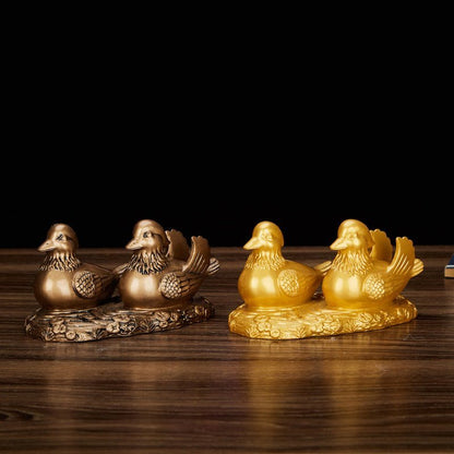 Kailash Way Resin Mandarin Duck Love Harmony Feng Shui Ornament