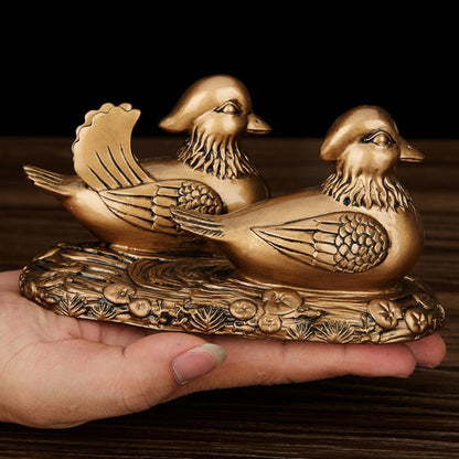 Kailash Way Resin Mandarin Duck Love Harmony Feng Shui Ornament