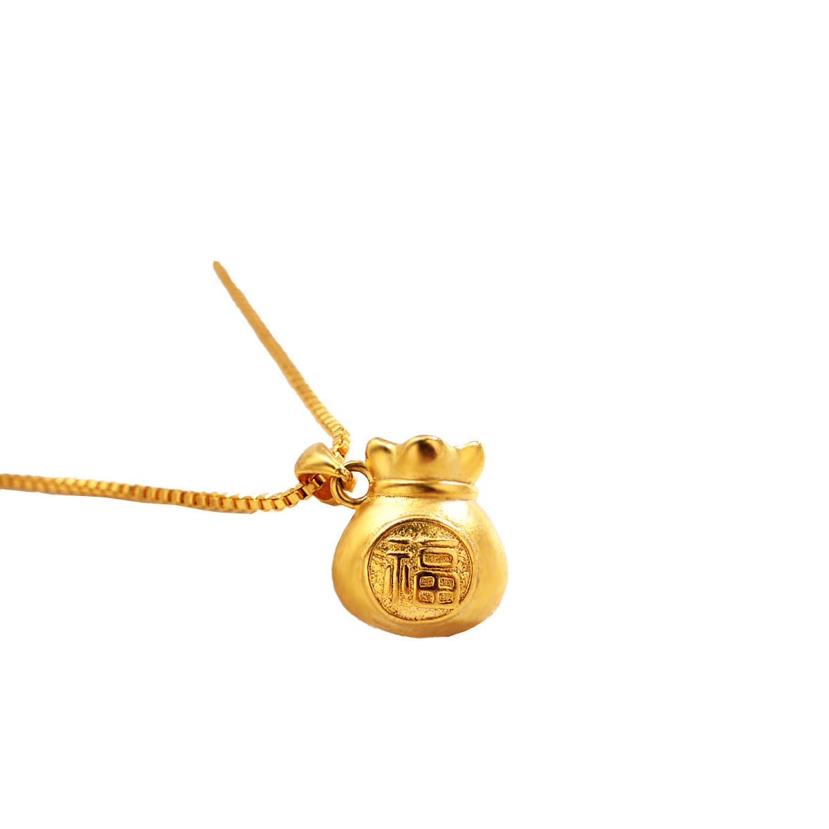 Kailash Way Gold Money Bag Prosperity Wealth Necklace