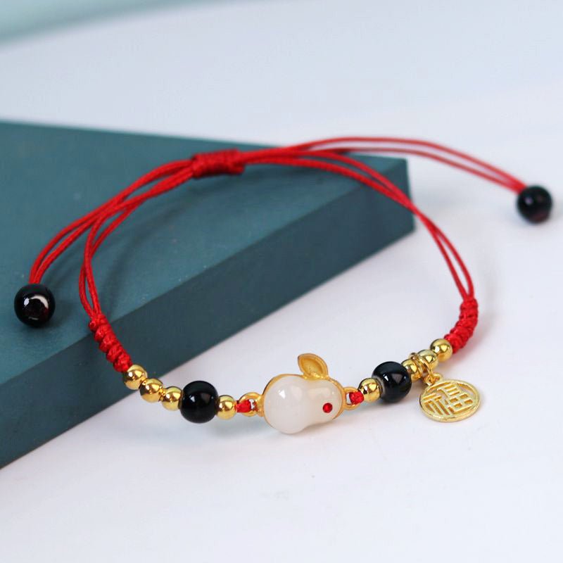 Kailash Way Jade Rabbit Prosperity Luck Bracelet
